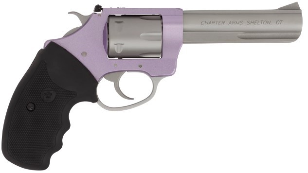 CHARTER ARMS LAVENDER LADY .22 LR ALUMINUM 8 SHOT 4.2IN ADJUSTABLE STANDARD LAVENDER STAINLESS STEEL 52242 - Taurus Savings